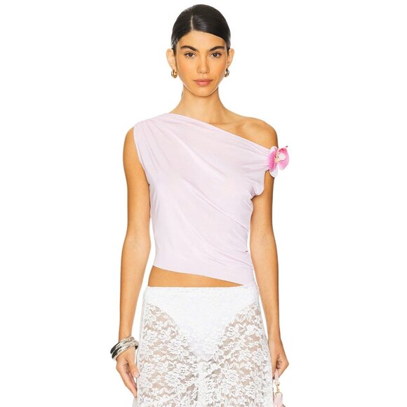 Jaded London Dare To Drape Top in Pink Flower 12 New Womens Blouse - Picture 2 of 15